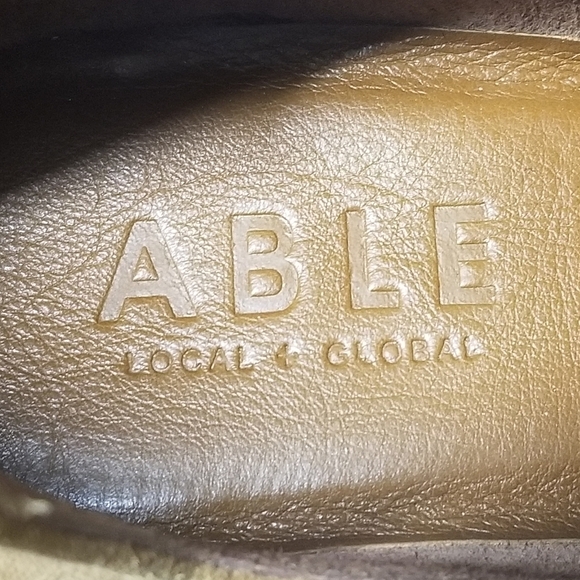 ABLE Joselyne Tobacco Suede Leather Boho Western Cowgirl Ankle Boots Booties 9.5 - Picture 10 of 11